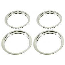 Stainless Steel Trim Rings-Ribbed-Set of 4